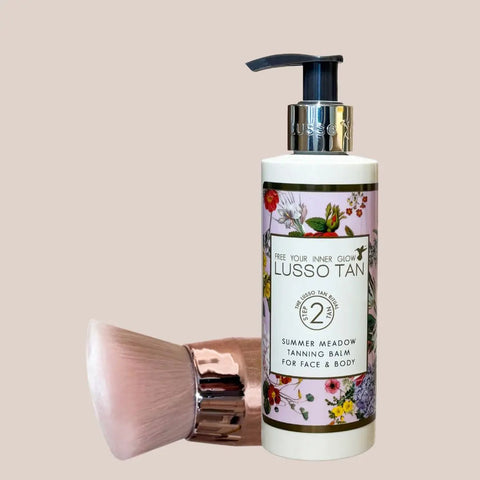 Summer Meadows Tanning Balm & Brush Bundle Lusso Tan