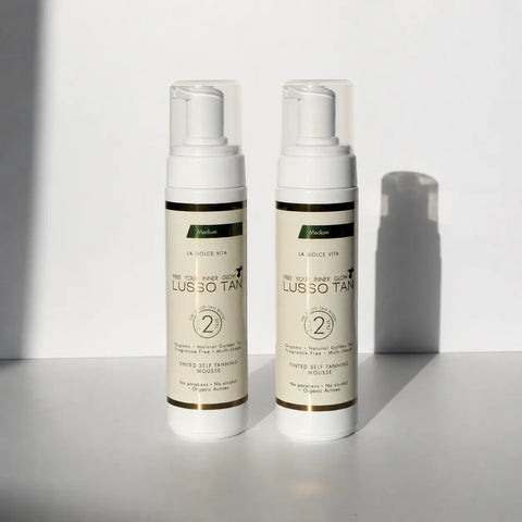 .Tinted Self Tanning Mousse 200ml x 2 (Variants) Lusso Tan