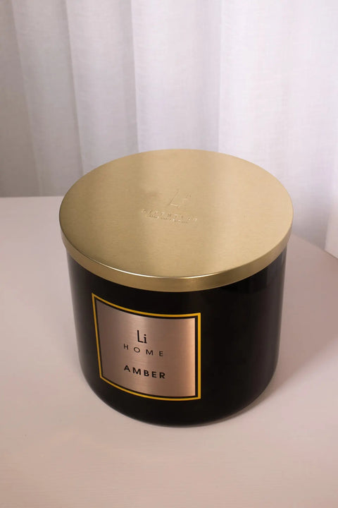 Amber - 3 Wick Luxury Candle 1kg Lifestyle Home Collection