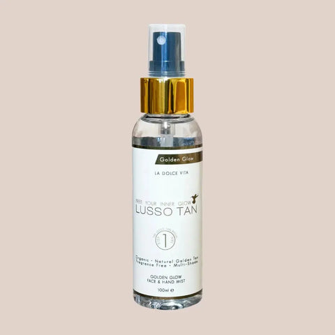 The Sculpted Vegan Golden Glow Face & Hand Mist Lusso Tan