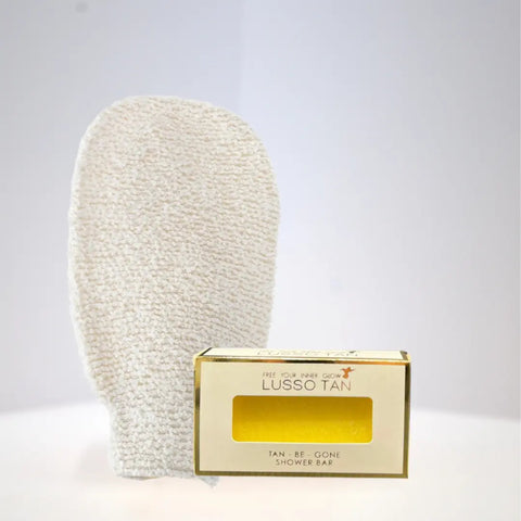 Tan-Be-Gone Bar & Exfo Mitt Lusso Tan
