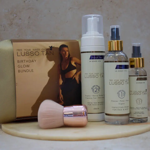 The BIRTHDAY Glow Bundle Lusso Tan