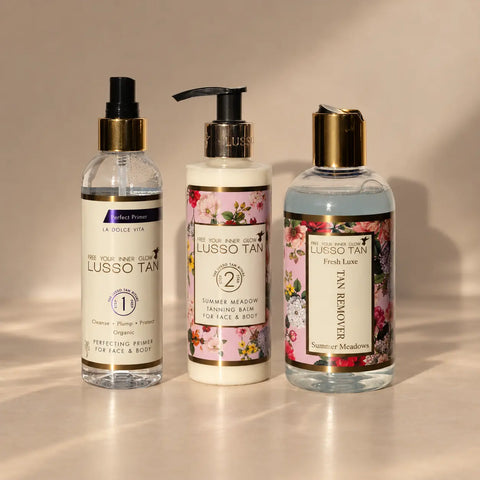 The Tan Reset System – Self Tan Prep, Tan & Removal Kit Lusso Tan