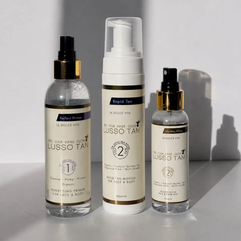 The Tan Reset – Self Tan Prep, Tan & Removal Kit Lusso Tan